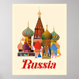 Póster Catedral de San Basilio, Moscú, Rusia