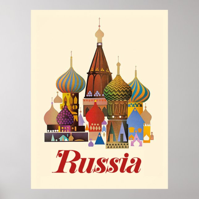 Póster Catedral de San Basilio, Moscú, Rusia (Frente)