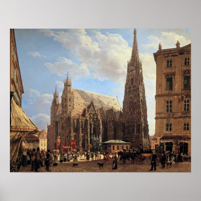 Póster Catedral de San Esteban en Viena (Frente)