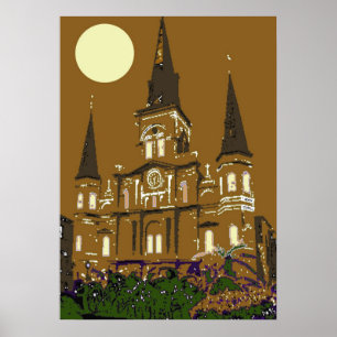 Póster Catedral de San Luis de Nueva Orleans