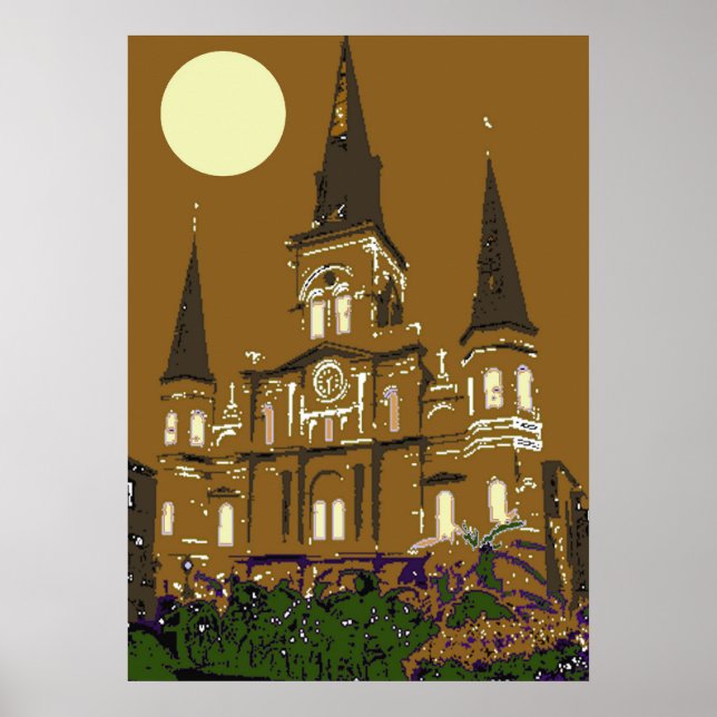 Póster Catedral de San Luis de Nueva Orleans (Frente)