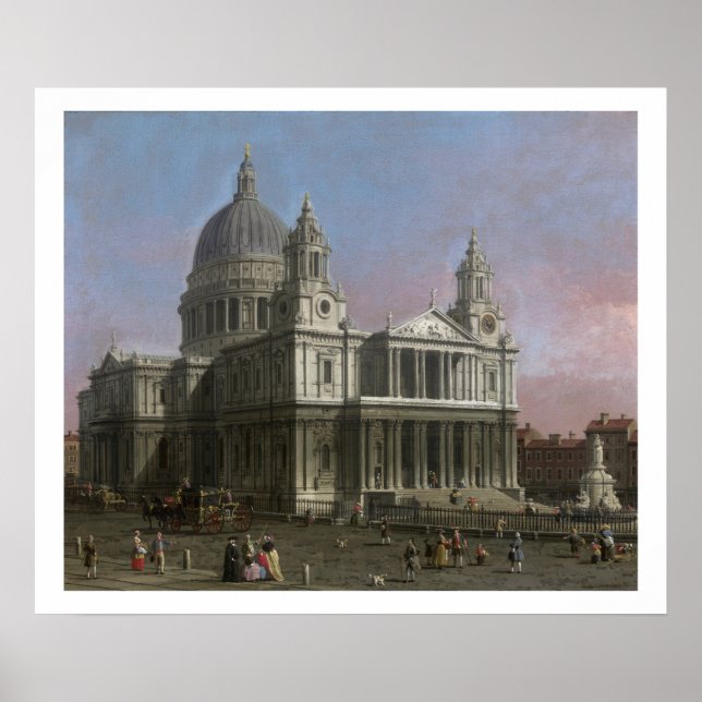 Póster Catedral de San Pablo, 1754 (aceite sobre lienzo) (Frente)