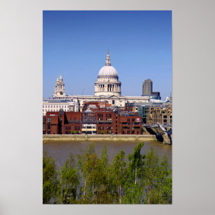 Póster Catedral de San Pablo de Londres Reino Unido