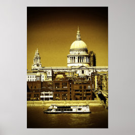 Póster Catedral de San Pablo de Londres Reino Unido