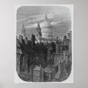 Póster Catedral de San Pablo y los barrios pobres