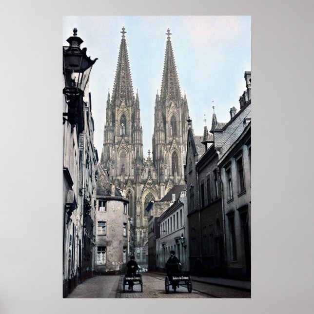 Póster Catedral de San Pedro Colonia Alemania 1910 (Frente)