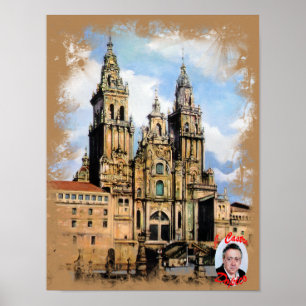 Póster Catedral de Santiago de Compostela (A Coruña)