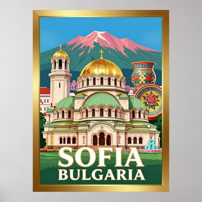 Póster Catedral de Sofia Alexander Nevsky (Frente)