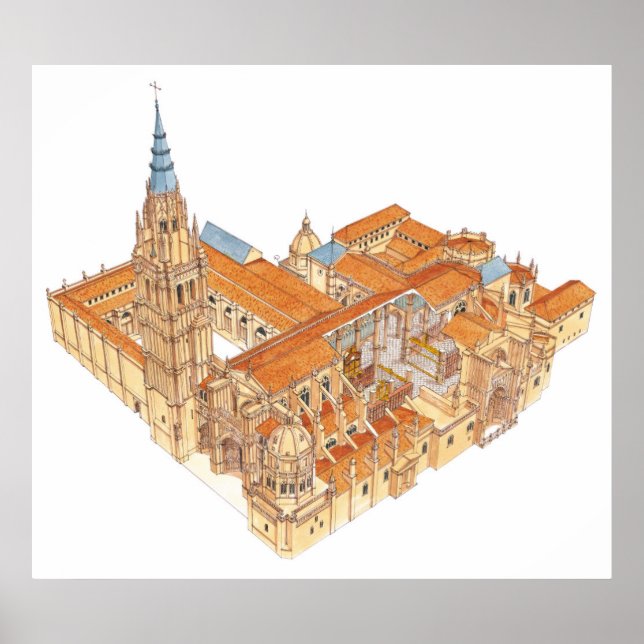 Póster Catedral de Toledo. España (Frente)