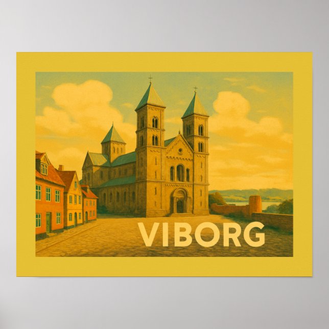 Póster Catedral de Viborg Dinamarca (Frente)