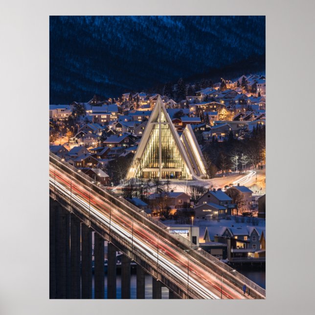 Póster Catedral del Ártico de Tromso (Frente)