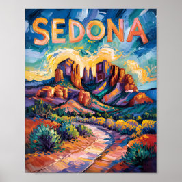 Póster Catedral del Desierto de Sedona Rock Viaje Van Gog