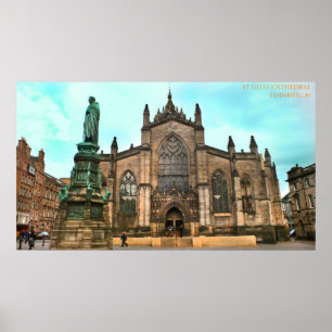 Póster catedral Edimburgo de St Giles