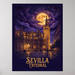 Póster Catedral Gótica de Sevilla Viajes
