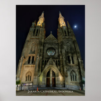 Póster Catedral Iglesia Católica Arquitectura Neogótica