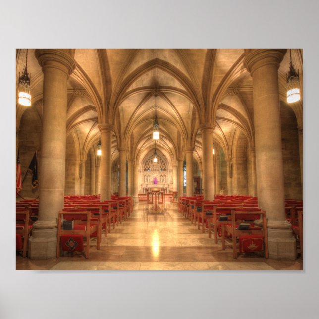 Póster Catedral Nacional de Washington Capilla de Belén (Frente)