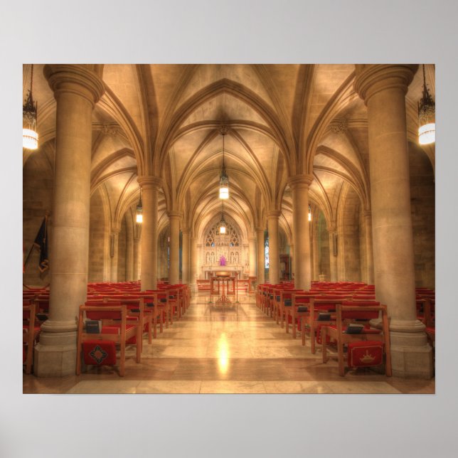 Póster Catedral Nacional de Washington Capilla de Belén (Frente)