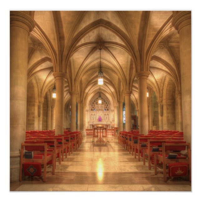 Póster Catedral Nacional de Washington Capilla de Belén (Anverso)