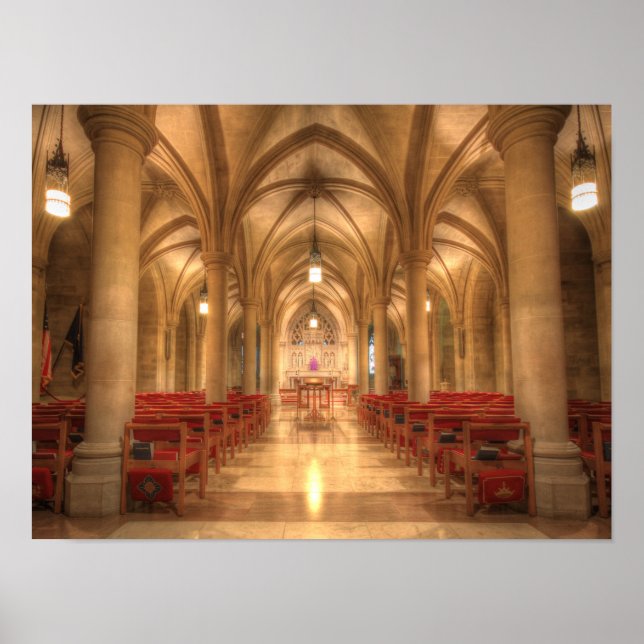 Póster Catedral Nacional de Washington Capilla de Belén (Frente)
