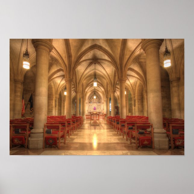 Póster Catedral Nacional de Washington Capilla de Belén (Frente)