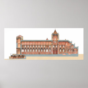 Póster Catedral románica de Santiago de Compostela. 2