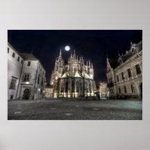 Catedral St.Vitus de Praga Poster de la Noche Orie