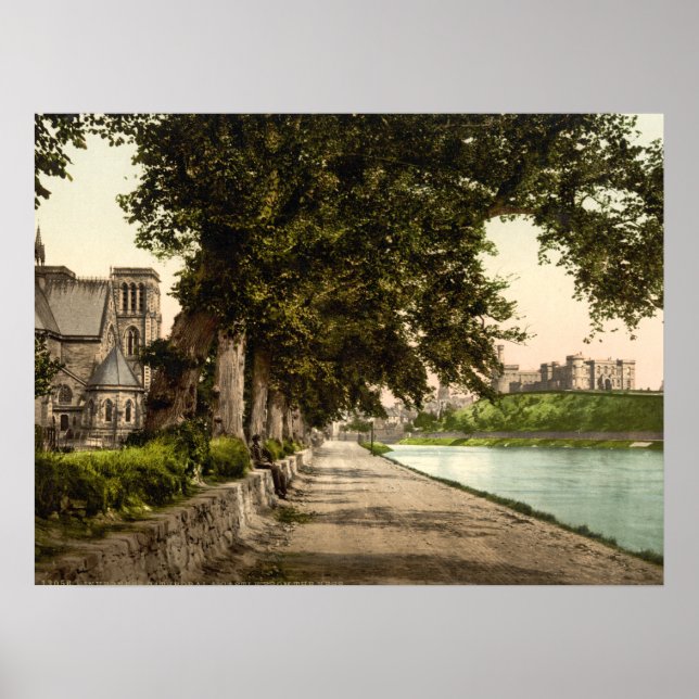 Póster Catedral y Castillo, Inverness, Escocia (Frente)