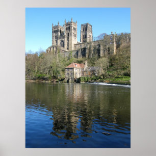 Póster Catedral y molino de Durham