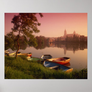 Póster Catedral y río Tormes, Salamanca, Castilla