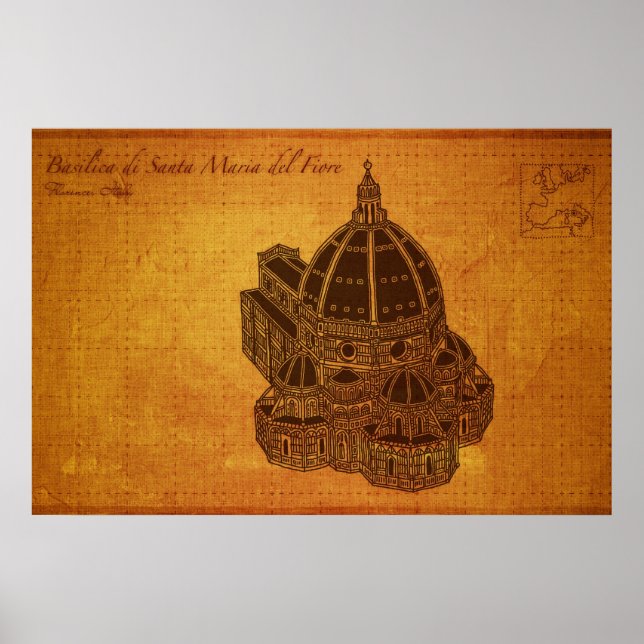 Póster Catedrales: Basílica de Santa María del Fiore (Frente)
