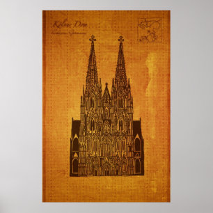 Póster Catedrales: Und Maria de Hohe Domkirche San Pedro