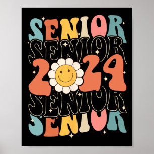 Póster Categoría Superior 2024 De 2024 Retro Groovy Senio