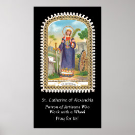 Póster Caterina de Alejandría con vestimenta egipcia