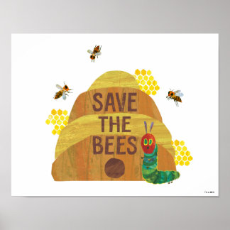 Póster Caterpillar de Hambre | Salvar a las abejas