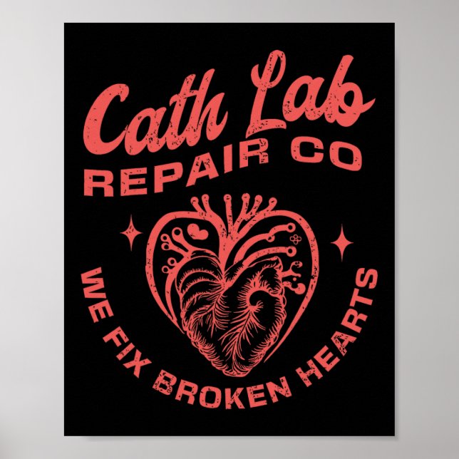 Póster Cath Lab Repair Co Funny Valentine Day Cath Lab Nu (Frente)