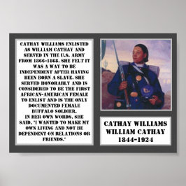 Póster Cathay Williams Búfalo Soldado First Woman Army