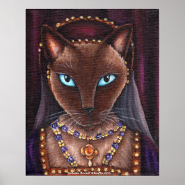 Póster Catherine Howard Cat Art King Henry VIII Tudores