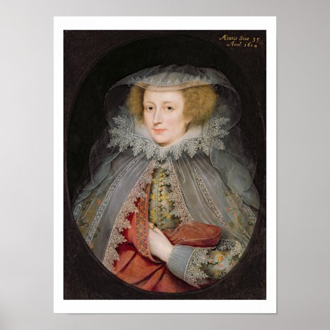 Póster Catherine Killigrew, Lady Jermyn, 1614 (aceite en  (Frente)