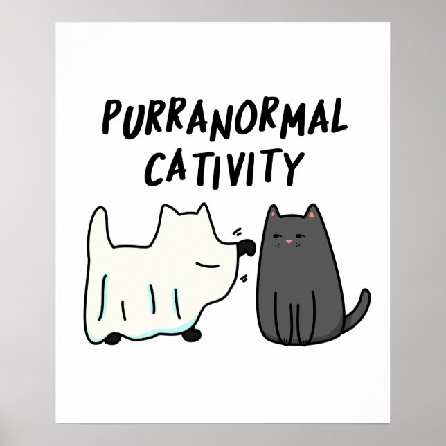 Póster Catividad purral Divertido muñeco de gato de Hallo (Frente)