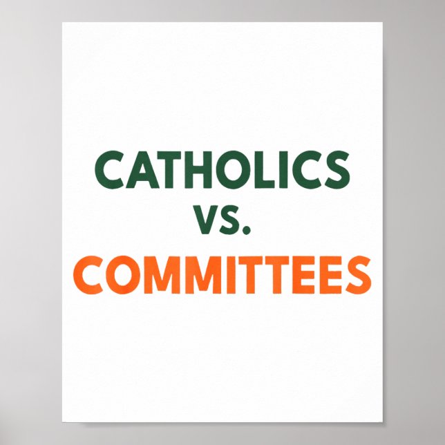 Póster Católicos Vs Comités  (Frente)