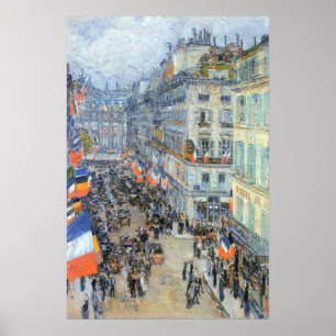 Póster Catorce de Julio, Rue Daunou por Childe Hassam