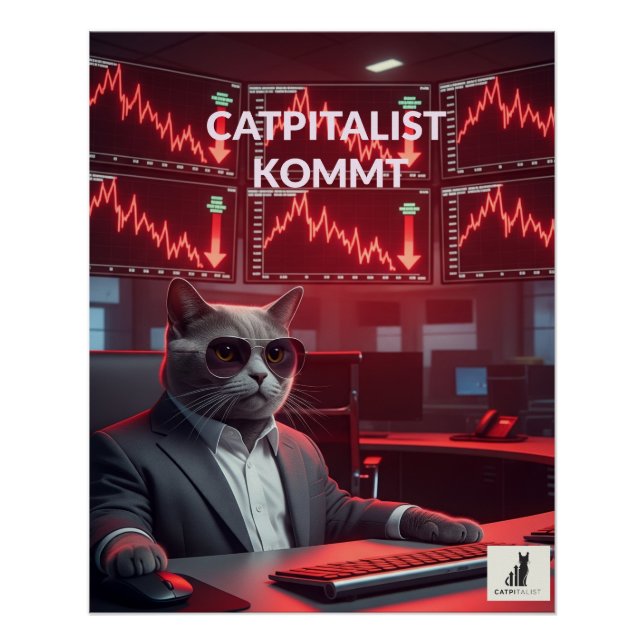 Póster Catpialista: Marktcrash-Komödie - Lustiges Finanz- (Anverso)