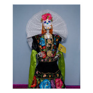 Póster Catrina Tehuana