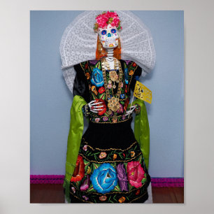 Póster Catrina Tehuana