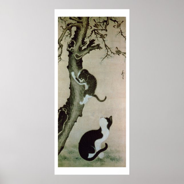 Póster Cats, 17th century (ink on silk) (Frente)