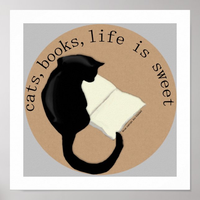 Póster Cats Books La vida es dulce v2 Poster (Frente)