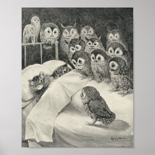Póster Cats Nightmare. Louis Wain