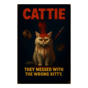 Póster CATTIE – Divertida Parodia de Gato de Terror