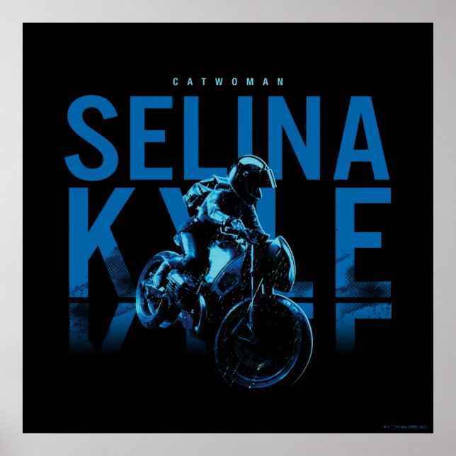 Póster Catwoman Selina Kyle Motorcycle (Frente)