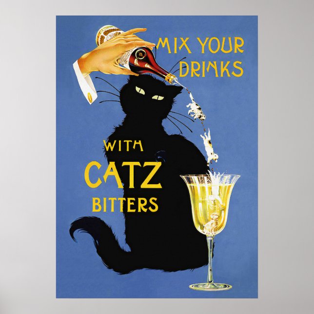 Póster Catz Bitters Poster de bebidas vendimias (Frente)